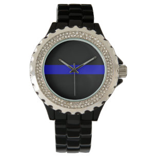 Montre Ligne bleue mince