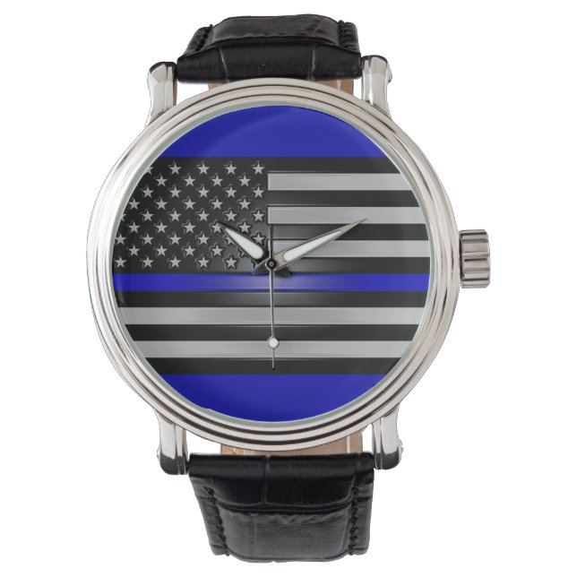 MONTRE LIGNE BLEUE MINCE (devant)
