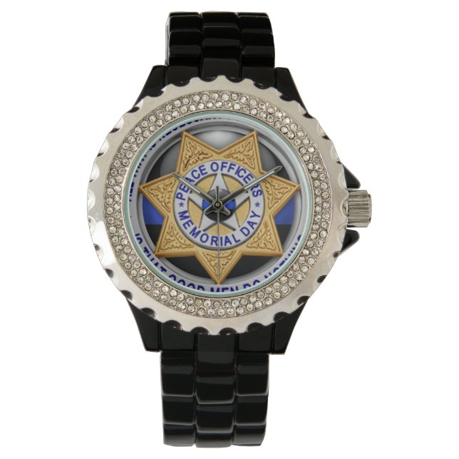 Montre Ligne Bleue Mince - Insigne Adjoint (devant)
