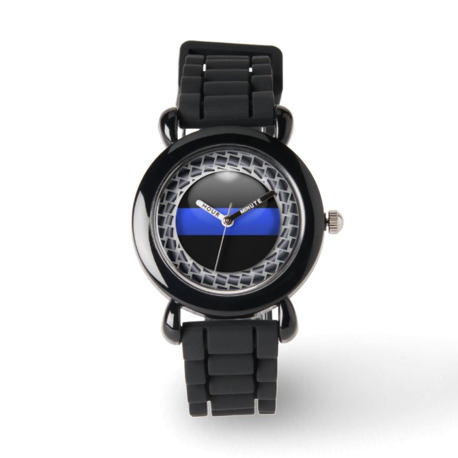 Montre Ligne Bleue Mince - Police (Recto)