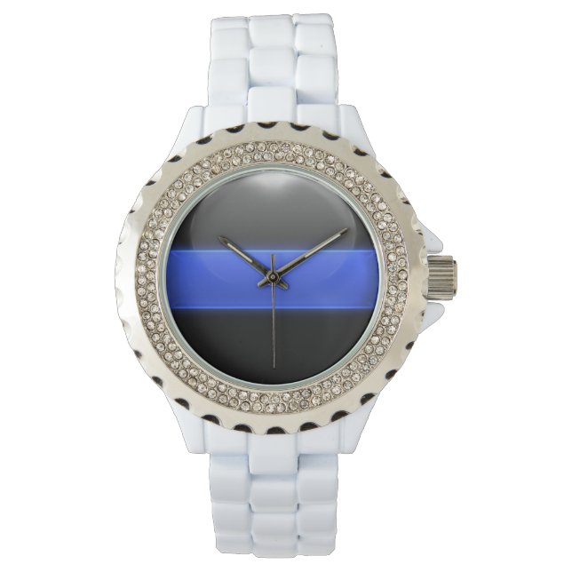 Montre Ligne Bleue Mince - Police (devant)