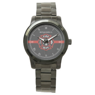 Montre Ligne rouge mince Nom personnalisé Service de Seco