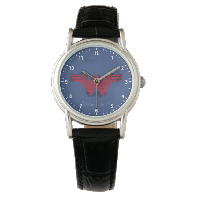Montre Ligue de Justice | Symbole de femme Wonder brossé (devant)