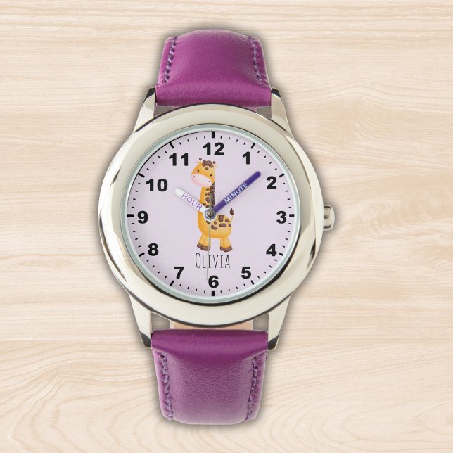 Montre Lindo Animales de la Selva Niña Jirafa (Créateur téléchargé)