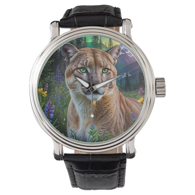 Montre Lion de montagne Floral (devant)