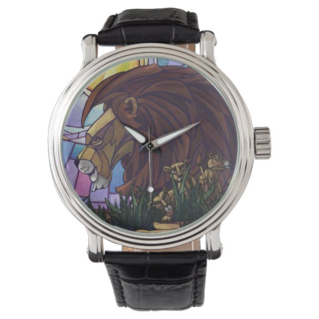 Montre Lion et petits (devant)