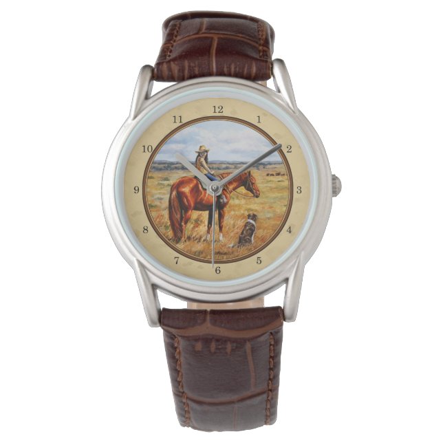 Montre Little Cowgirl on Cattle Horse Yellow (devant)