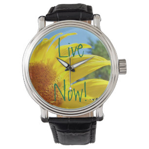 Montre Live Now! regarde Inspirational Yellow Sunflower