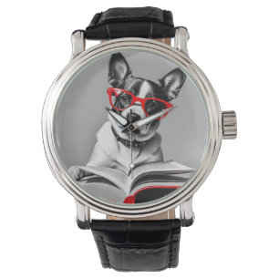 Montre Livre de lecture de chien