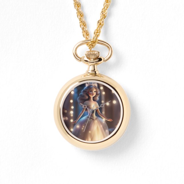 Montre Localisation princesse d'or pour filles (Recto)