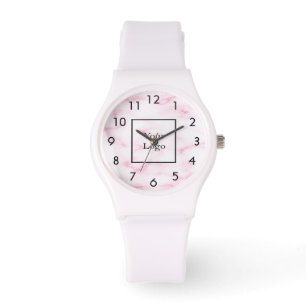 Montre Logo de business classique élégant en marbre rose