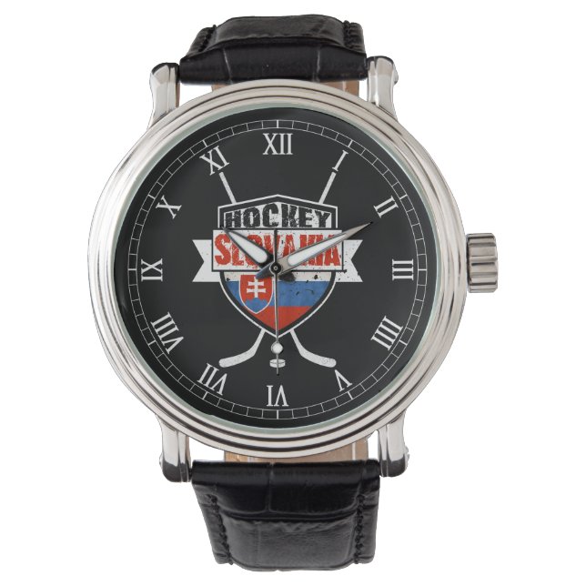 Montre Logo de hockey sur glace Slovaquie Montre-poignet (devant)