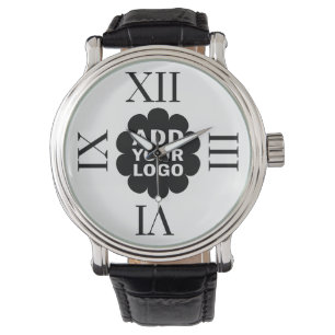 Montre Logo de la société Promotions noir et blanc