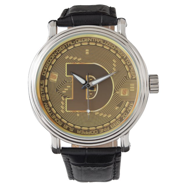 Montre Logo de pièce Dogecoin doge crypto-monnaie (devant)
