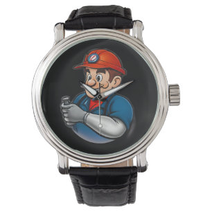Montre logo des services de plomberie