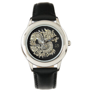 Montre Logo Golden Dragon Ajouter Monogramme Élégant