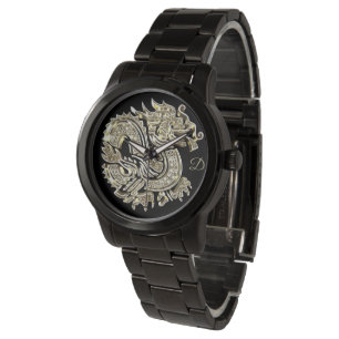 Montre Logo Golden Dragon Ajouter un monogramme Élégant