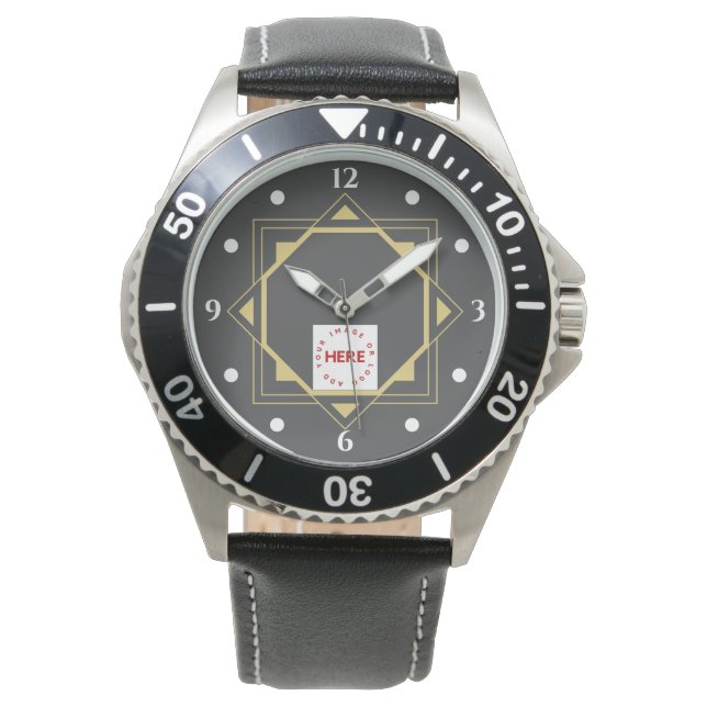 Montre Logo personnalisé Moderne Art Déco Entreprise (devant)
