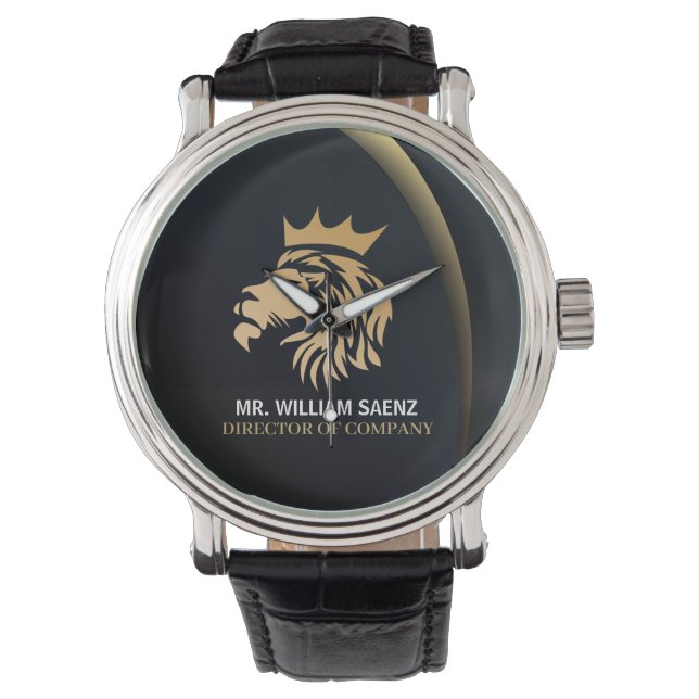 Montre Logo Professionnel Élégant Lion (devant)