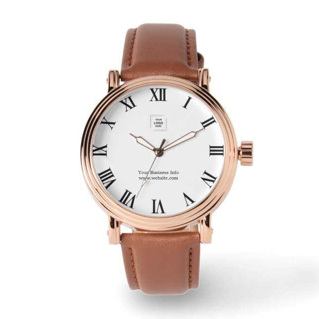 Montre Logo Professionnel & Nom d'Entreprise Moderne (Recto)