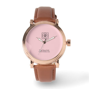 Montre Logo rose pâle Marque professionnelle moderne