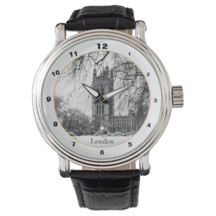 Montre London Winter, Westminster Palace /British vintage