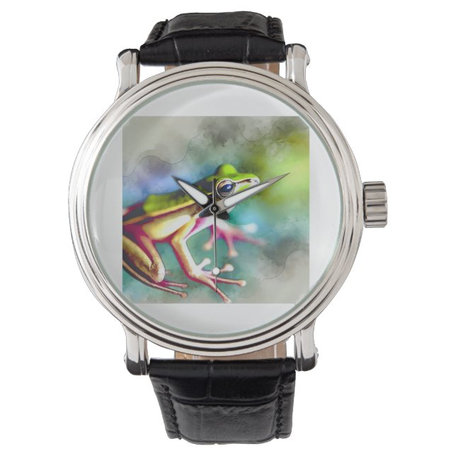 Montre Long legged frog 100924AREF149 - Watercolor (devant)