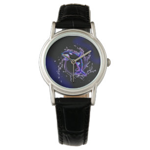 Montre L'orque sautant par un cercle fait d'eau
