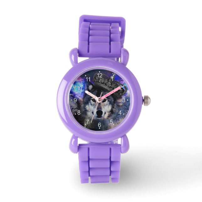 Montre Loup d'animal dans la couronne (Recto)