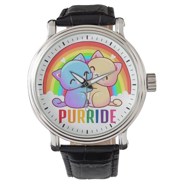 Montre Love Cats Rainbow (devant)