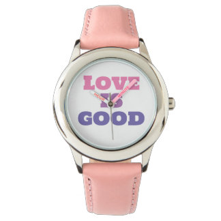 Montre Love Good Pink Butterfly Watch