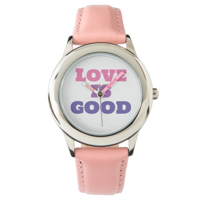 Montre Love Good Pink Butterfly Watch (devant)