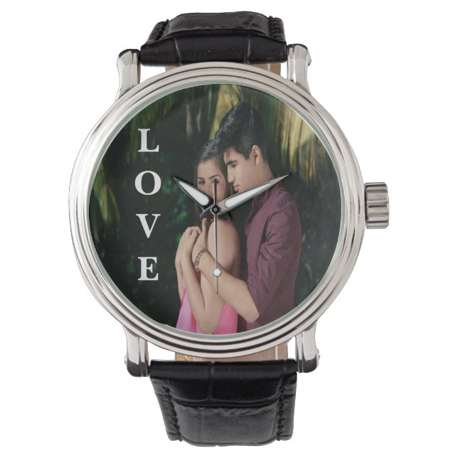 Montre Love Photo personnalisée (devant)