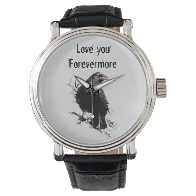 Montre Love you Forevermore Fun Raven Citation (devant)