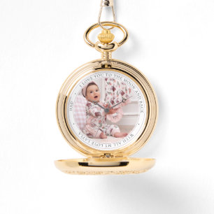 Montre Love You Papa Pocket Fête des pères photo personna