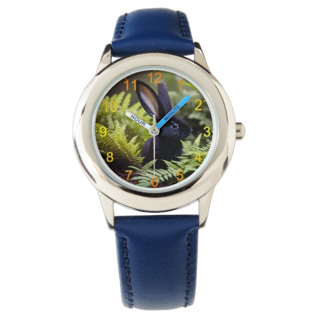 Montre Lucifer le lapin noir : un ensemble sombre de méfa (devant)