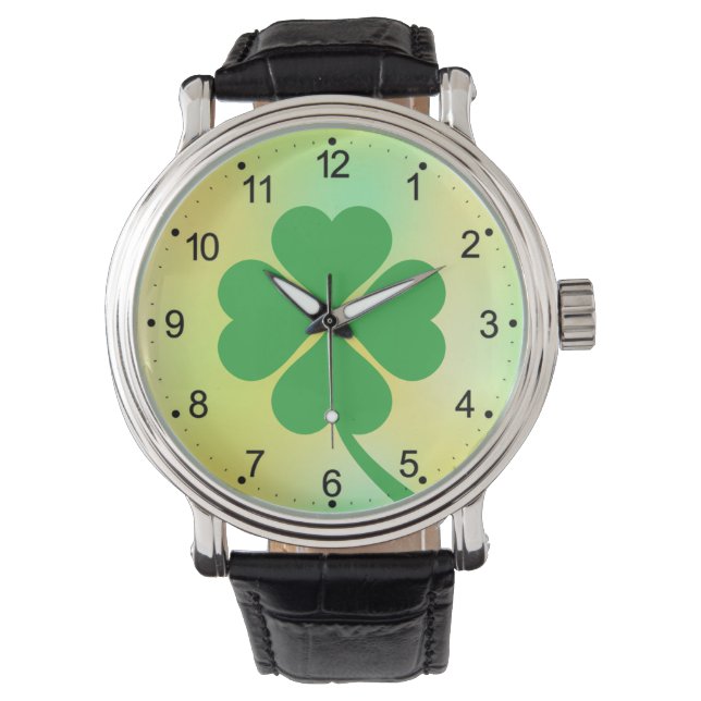 Montre Lucky Four Leaf Shamrock Design-87906 (devant)