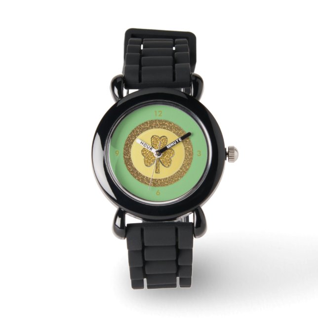 Montre Lucky Irish Shamrock Gold Coin (Recto)