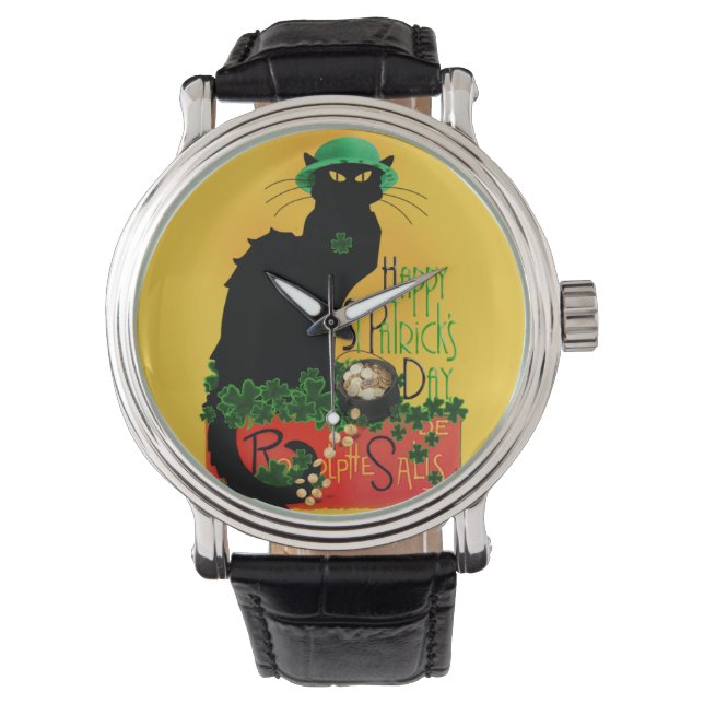 Montre Lucky Le Conversation Noir Saint Patrick's Day (devant)