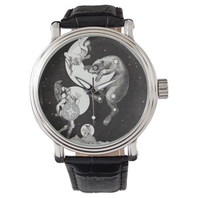 Montre Lune céleste ciel Univers Dieu Nuit Illustration (devant)