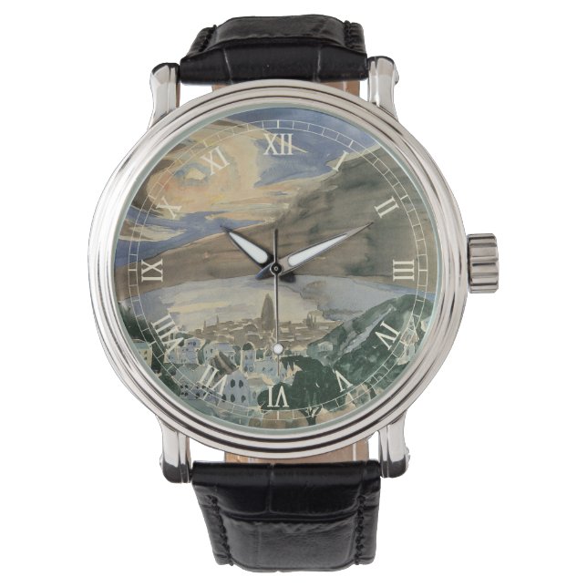 Montre Lune sur Barcelone par Walter Gramatte (devant)