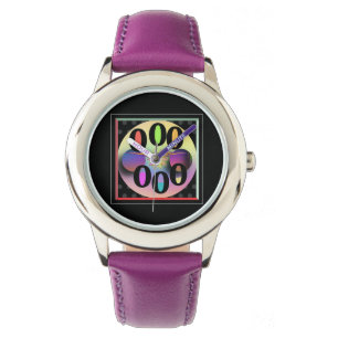 Montre Lunettes Violettes Enfants Avec Numéro 0