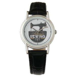 Montre Machine à coudre antique AJOUTER LE NOM Seamstress