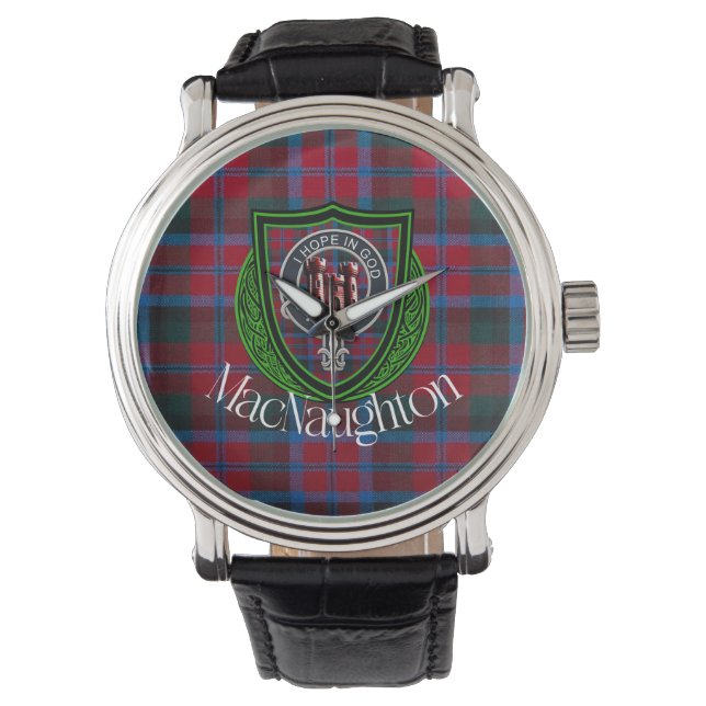 Montre MacNaughton Scottish Clan Tartan & Crest (devant)