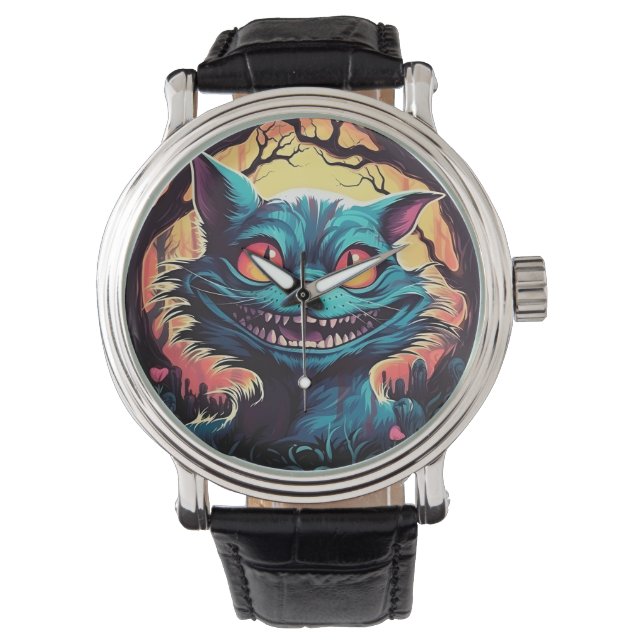 Montre Mad Cheshire Cat Alice au Pays des merveilles (devant)