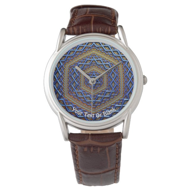 Montre Magène métallique orné David (devant)