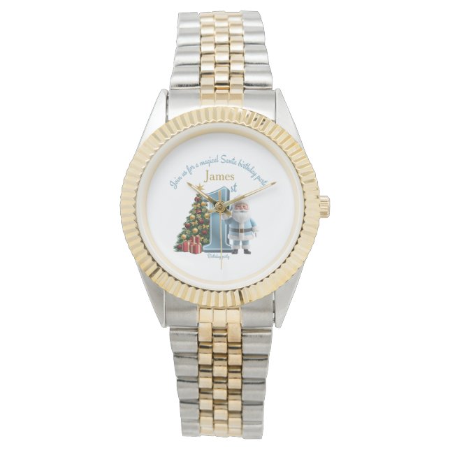 Montre Magical Santa Birthday Invitation – 1st Birthday (devant)