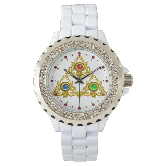MONTRE MAGIQUE ELFIC TALISMAN /GOLD TRIANGLE AVEC GEMSTON (devant)