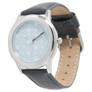 Montre Magique Lune blanche Soleil Étoiles Bleu motif