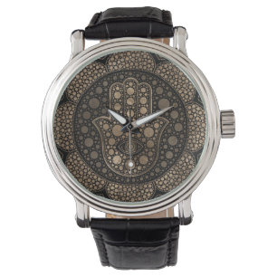 Montre Main de Hamsa à Fatima à Lotus mandala